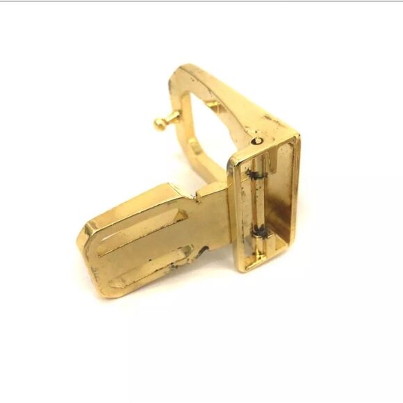 Burberry Logo Gold Tone Belt Buckle 2 Set - Picture 3 of 8